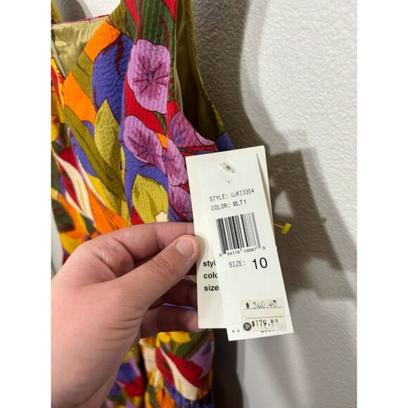 David Meister Dress NWT deadstock tropical floral retro pinup size 10 - Picture 5 of 6